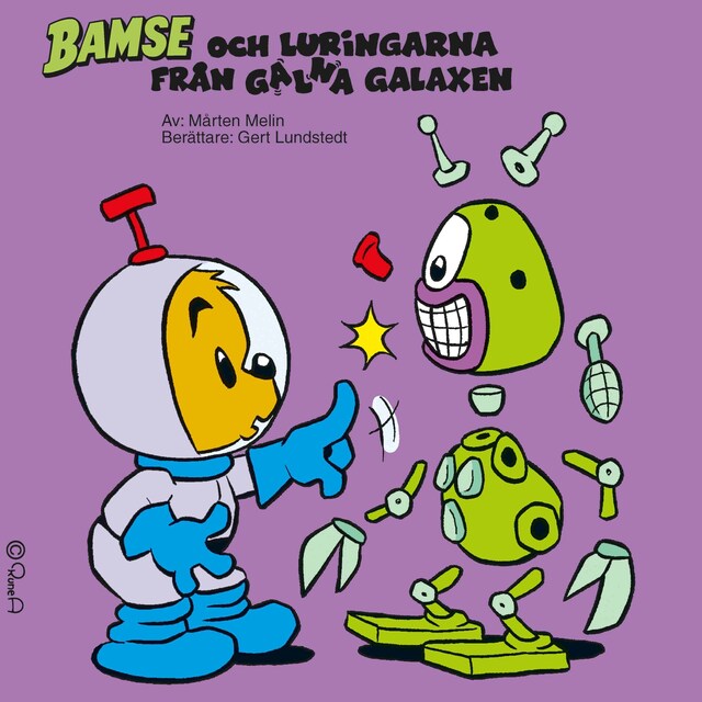 Okładka książki dla Bamse och luringarna från Galna Galaxen