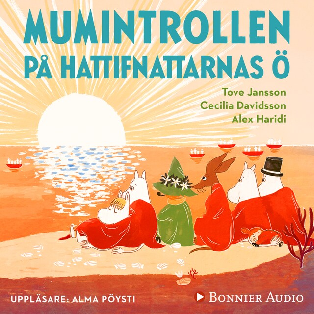 Okładka książki dla Mumintrollen på hattifnattarnas ö (från sagosamlingen "Sagor från Mumindalen")