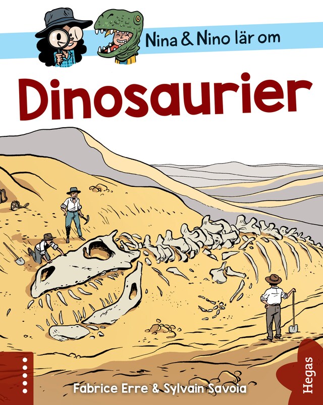 Boekomslag van Nina och Nino lär om Dinosuarier