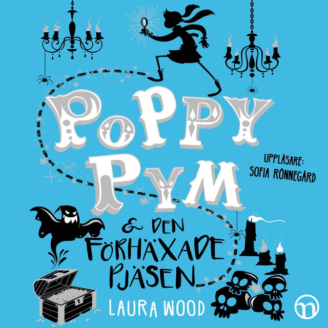 Boekomslag van Poppy Pym och den förhäxade pjäsen