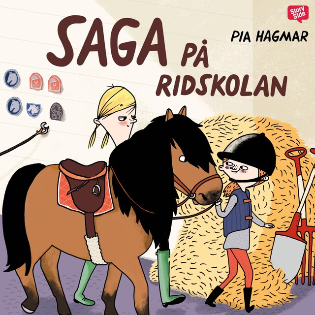 Book cover for Saga på ridskolan