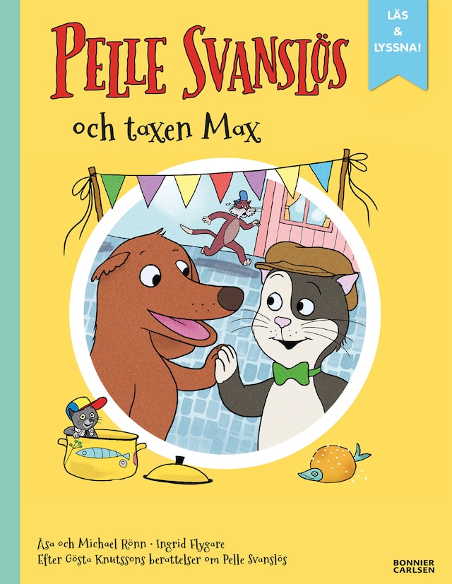 Book cover for Pelle Svanslös och taxen Max (e-bok + ljud)