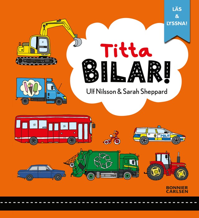 Bokomslag for Titta bilar! (e-bok + ljud)