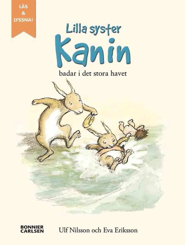 Couverture de livre pour När lilla syster Kanin badade i det stora havet (e-bok + ljud)