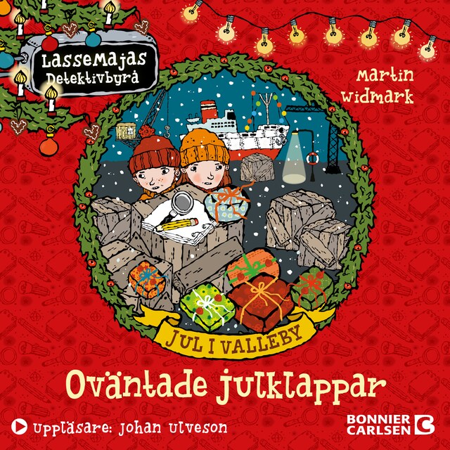 Okładka książki dla Jul i Valleby. Oväntade julklappar