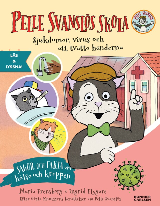 Buchcover für Pelle Svanslös skola. Sjukdomar, virus och att tvätta händerna (e-bok + ljud)
