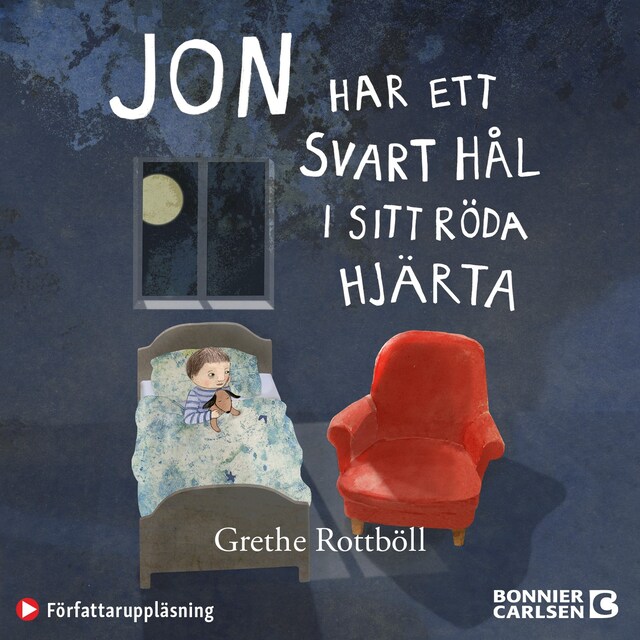 Couverture de livre pour Jon har ett svart hål i sitt röda hjärta