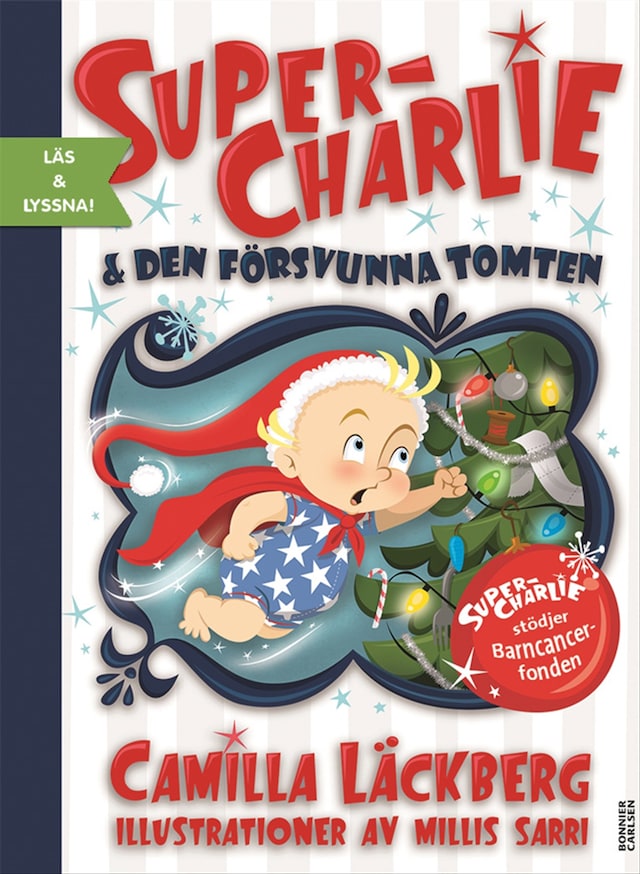 Book cover for Super-Charlie och den försvunna tomten  (e-bok + ljud)