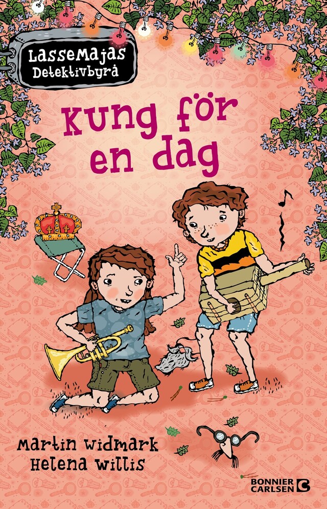 Book cover for LasseMajas sommarlovsbok. Kung för en dag