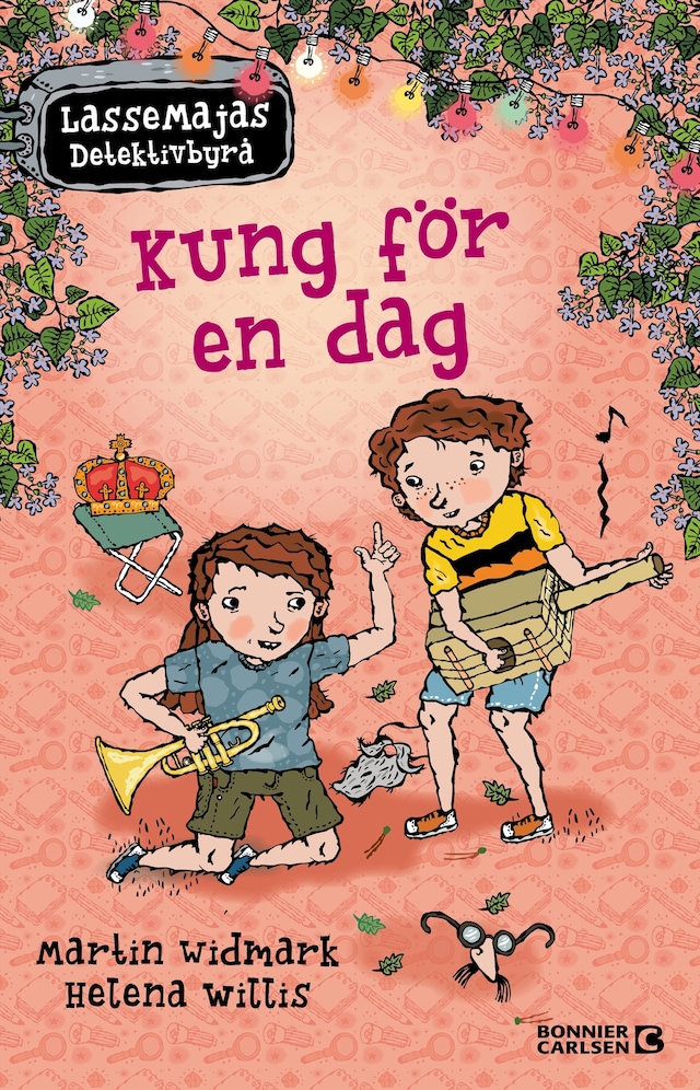 Book cover for LasseMajas sommarlovsbok. Kung för en dag