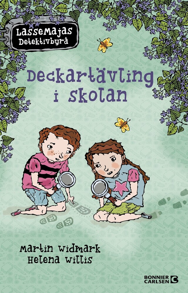 Book cover for LasseMajas sommarlovsbok. Deckartävling i skolan