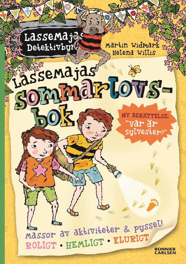 Book cover for LasseMajas sommarlovsbok. Var är Sylvester?