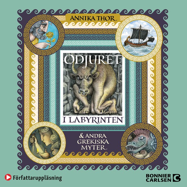 Book cover for Odjuret i labyrinten och andra grekiska myter