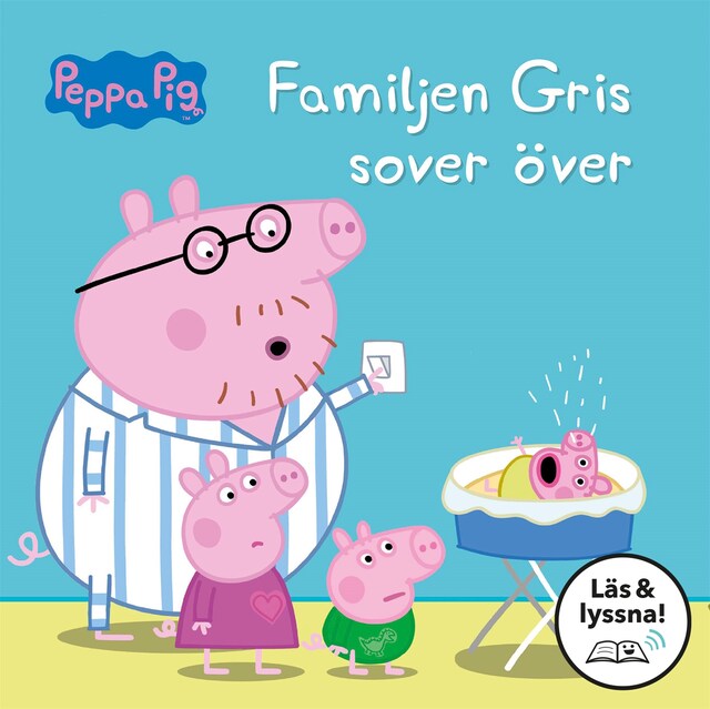 Book cover for Familjen Gris sover över (Läs & lyssna)