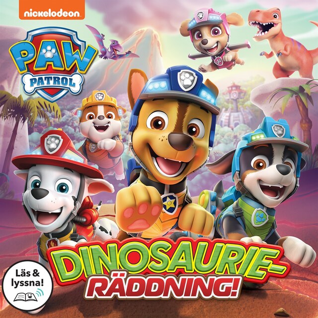 Couverture de livre pour Dinosaurieräddning! (Läs & Lyssna)