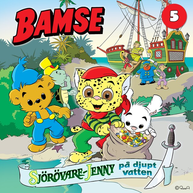 Okładka książki dla Bamse -  Sjörövare-Jenny på djupt vatten del 5