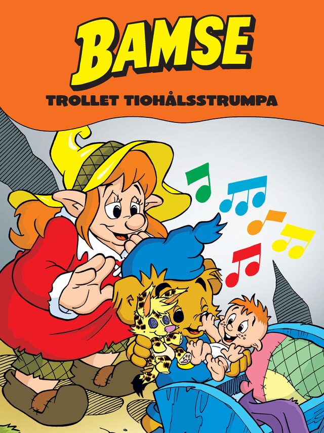 Okładka książki dla Bamse och trollet Tiohålsstrumpa (Läs & Lyssna)