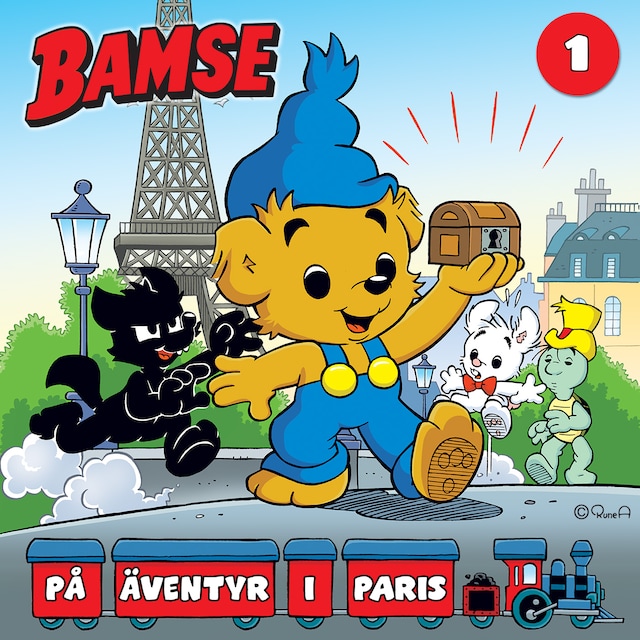 Portada de libro para Bamse på äventyr i Paris. Del 1