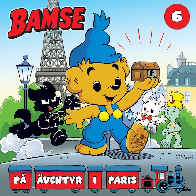 Portada de libro para Bamse på äventyr i Paris. Del 6