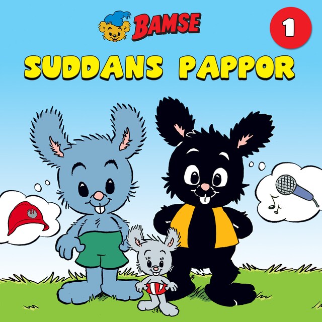 Boekomslag van Bamse – Suddans pappor kapitel 1, Den lilla familjen i stubben