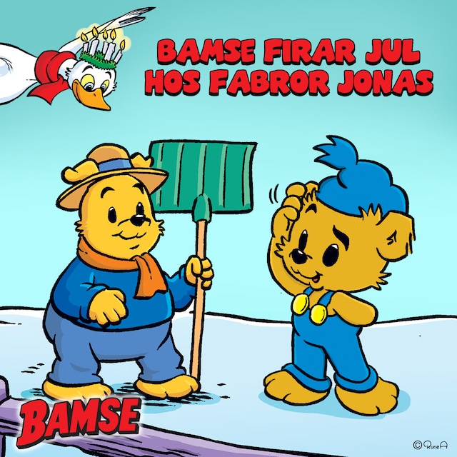 Book cover for Bamse firar jul hos farbror Jonas