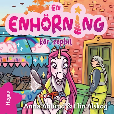 En enhörning kör sopbil