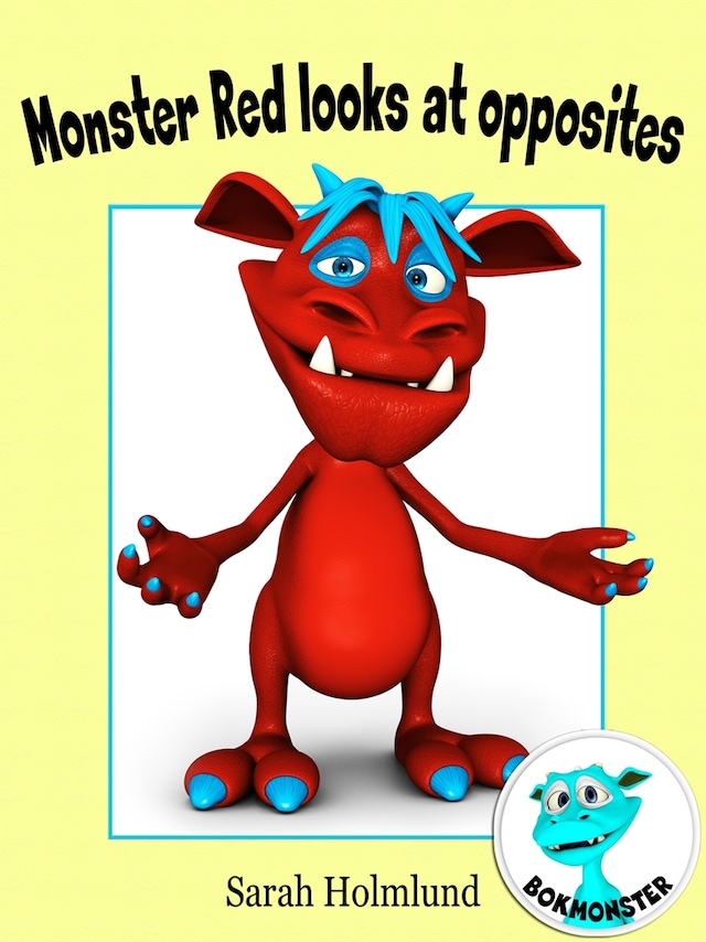 Book cover for Monster Red looks at opposites