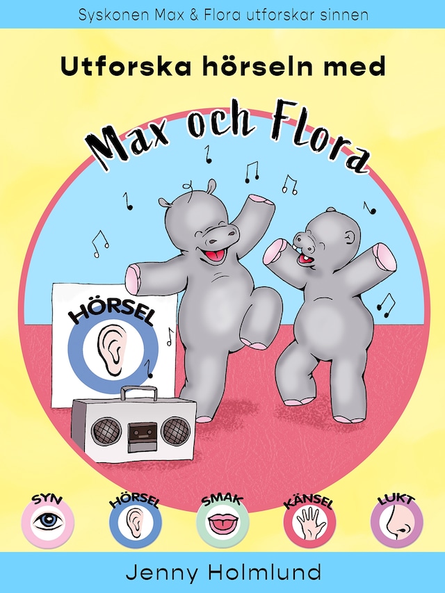 Buchcover für Utforska hörseln med Max och Flora