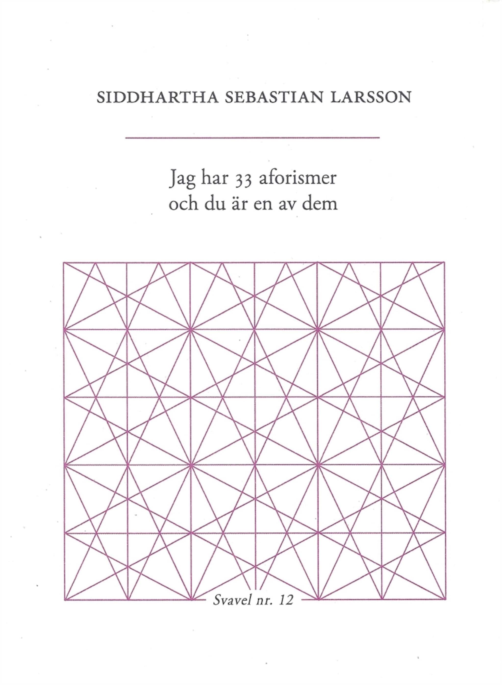 Jag har 33 aforismer och du är en av dem