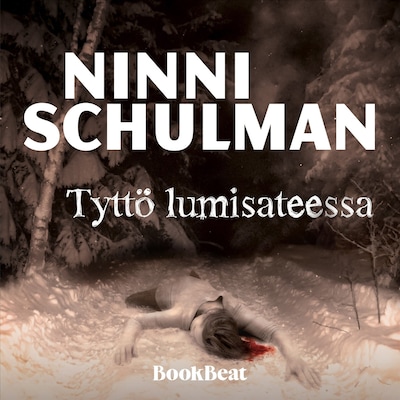 Tyttö lumisateessa