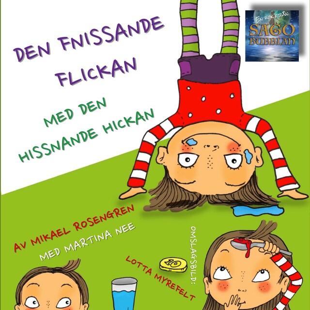 Kirjankansi teokselle Den fnissande flickan med den hissnande hickan