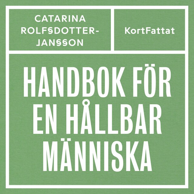 Buchcover für Handbok för en hållbar människa