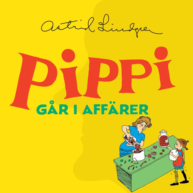 Boekomslag van Pippi går i affärer