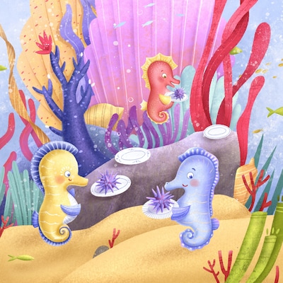 Sandy seahorse says "It's not fair!"