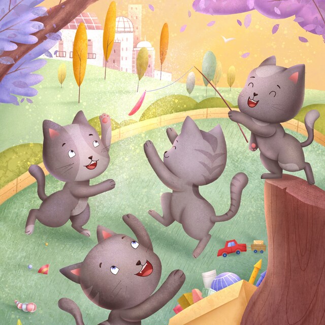 Book cover for Kitty the cat learns to share