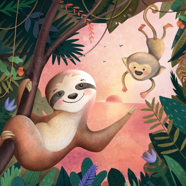 Portada de libro para Yawnie the sloth comes to visit