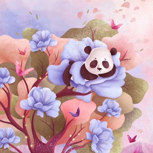 Couverture de livre pour Mimi the panda and the sleepy tree