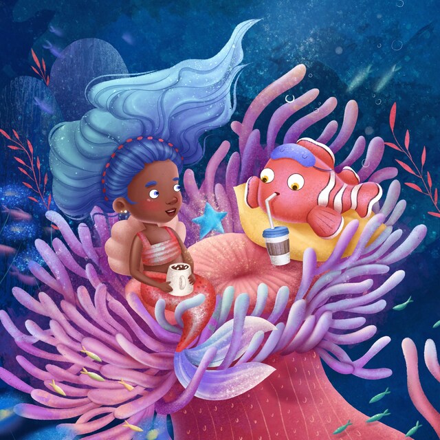 Book cover for Mandy the mermaid finds a magic anemone