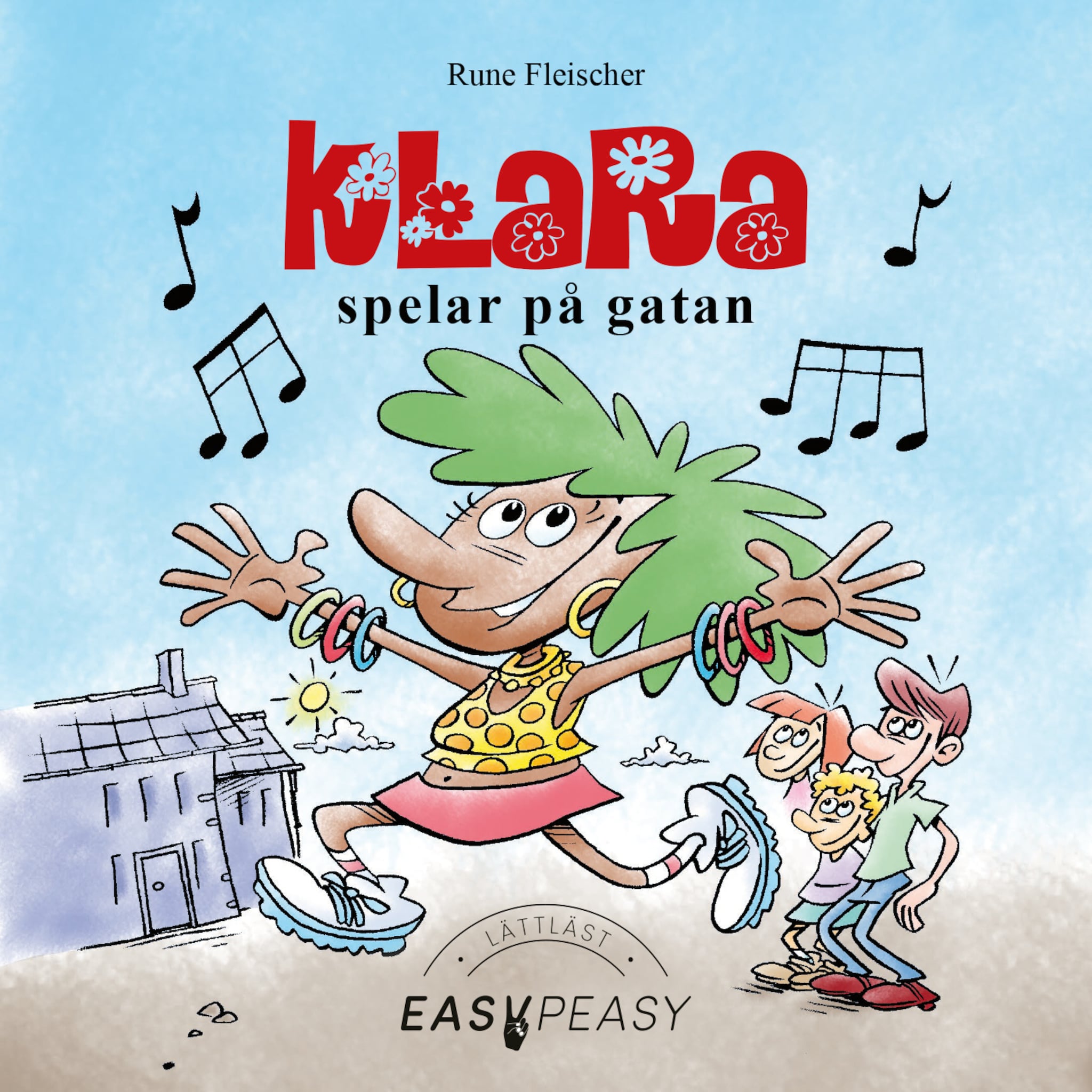 Klara spelar på gatan