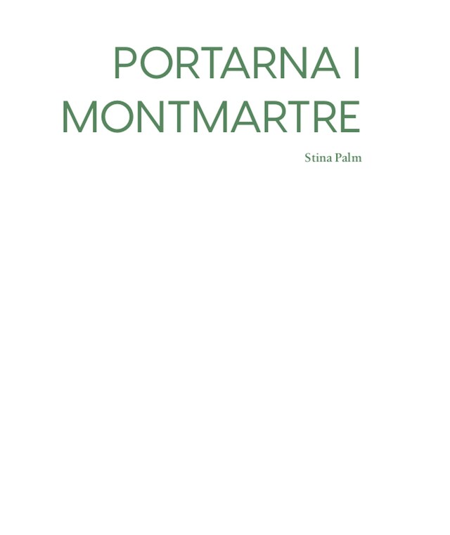 Kirjankansi teokselle Portarna i Montmartre