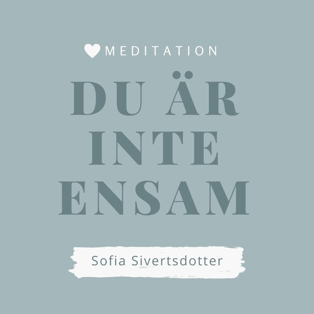 Buchcover für Du är inte ensam - meditation