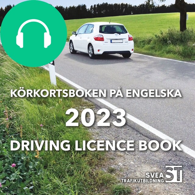 Book cover for Körkortsboken på engelska 2023: Driving licence book