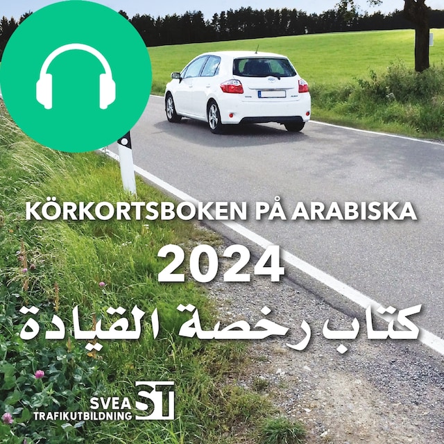 Portada de libro para Körkortsboken på Arabiska 2024