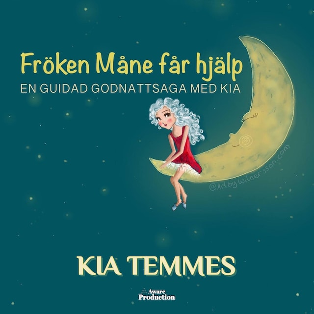 Book cover for Fröken Måne får hjälp, en guidad godnattsaga