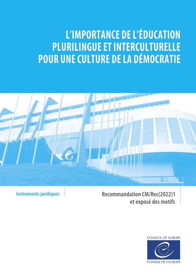 Book cover for L'importance de l'éducation plurilingue et interculturelle pour une culture de la démocratie