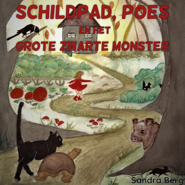 Book cover for Schildpad, poes en het grote zwarte monster
