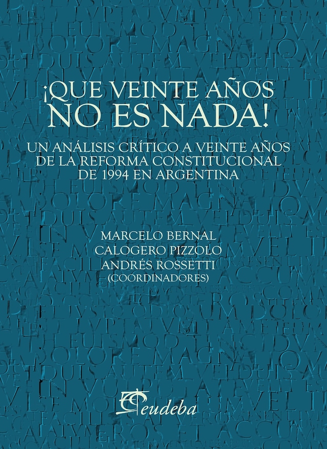 Book cover for ¡Qué veinte años no es nada!