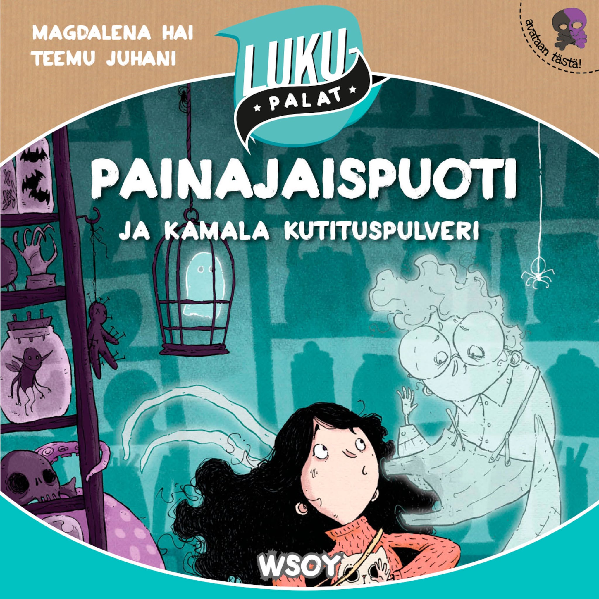 Äänikirjan Painajaispuoti ja kamala kutituspulveri kansikuva