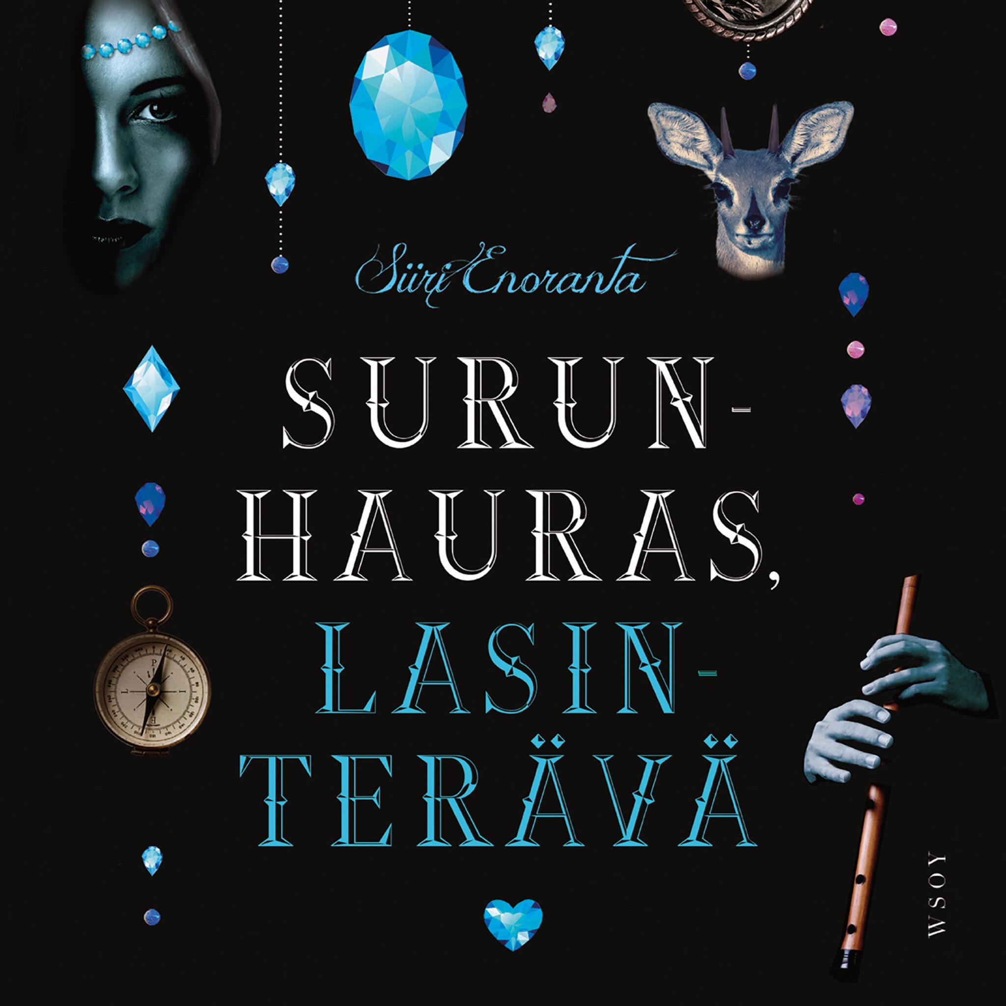 Äänikirjan Surunhauras, lasinterävä kansikuva