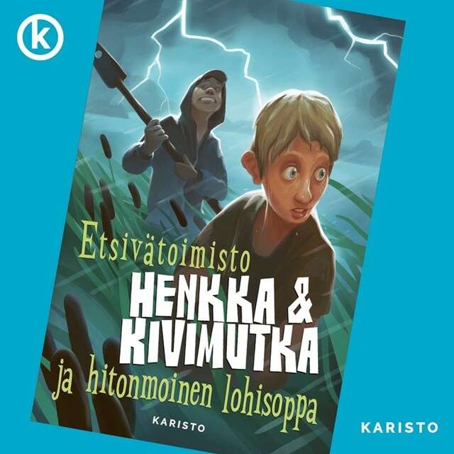 Couverture de livre pour Etsivätoimisto Henkka & Kivimutka ja hitonmoinen lohisoppa